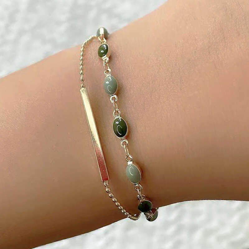 French Double-Layer for Women, Ins Stackable Bracelet, New Chinese Style, Ancient Style Bracelet
