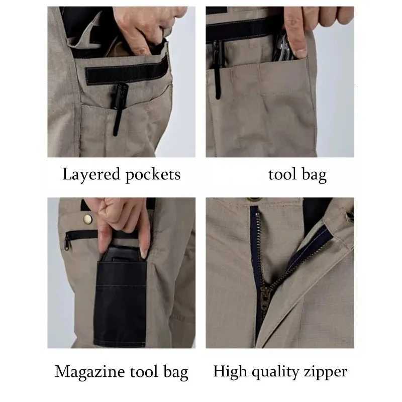 Wear Resistant Work Pant Man Multi-pocket Straight Cargo Trousers Outdoor Jogging Tactical Pants Spring Autumn Casual Trousers W250812