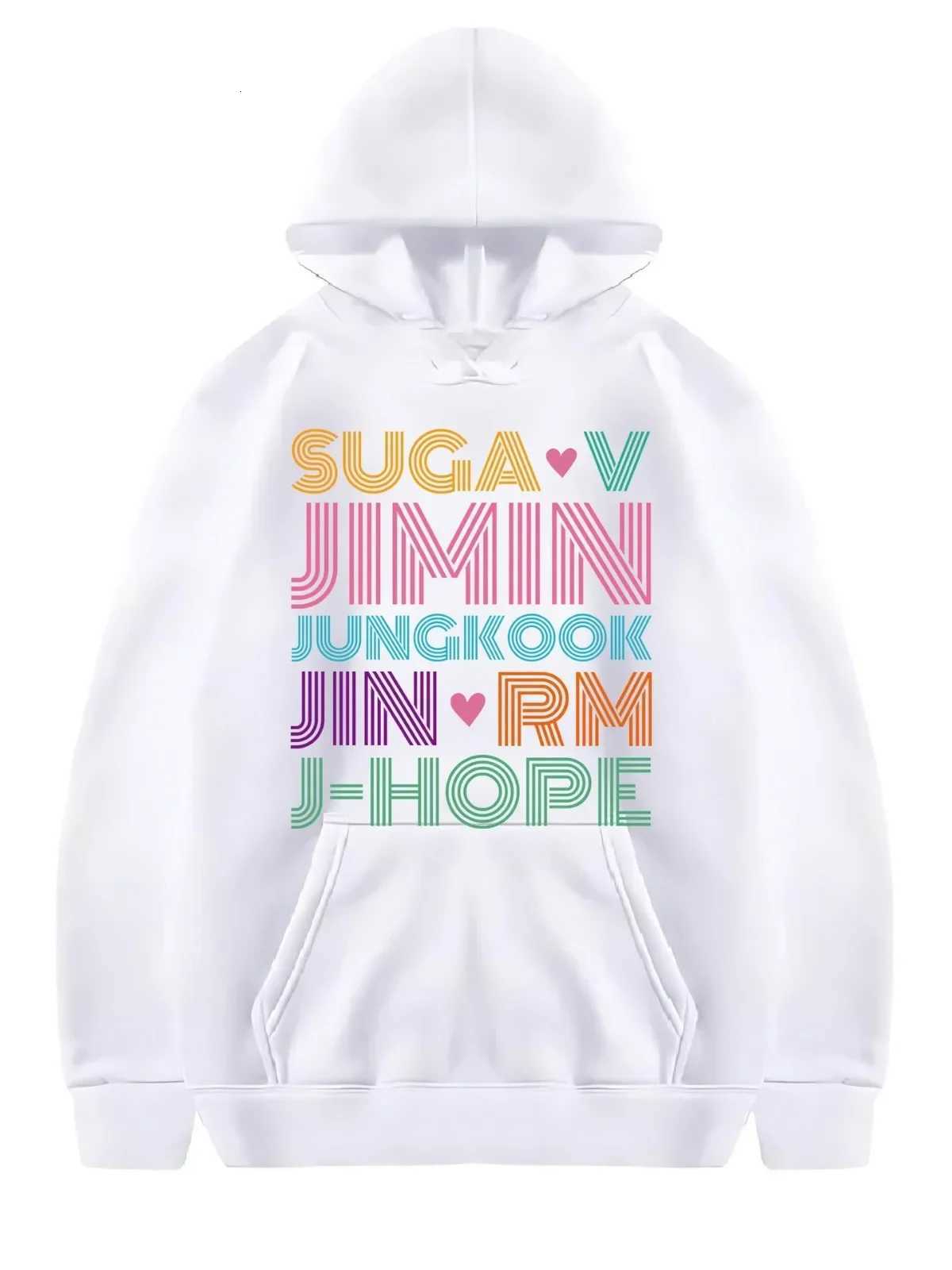 JIMIN JUNG KOOK J-HOPE JIN SUGA V RM Hoodies Sweatshirts Men/Women Fashion Kpop Hoodie JIMIN Clothes Letter Pullover Top Y250811