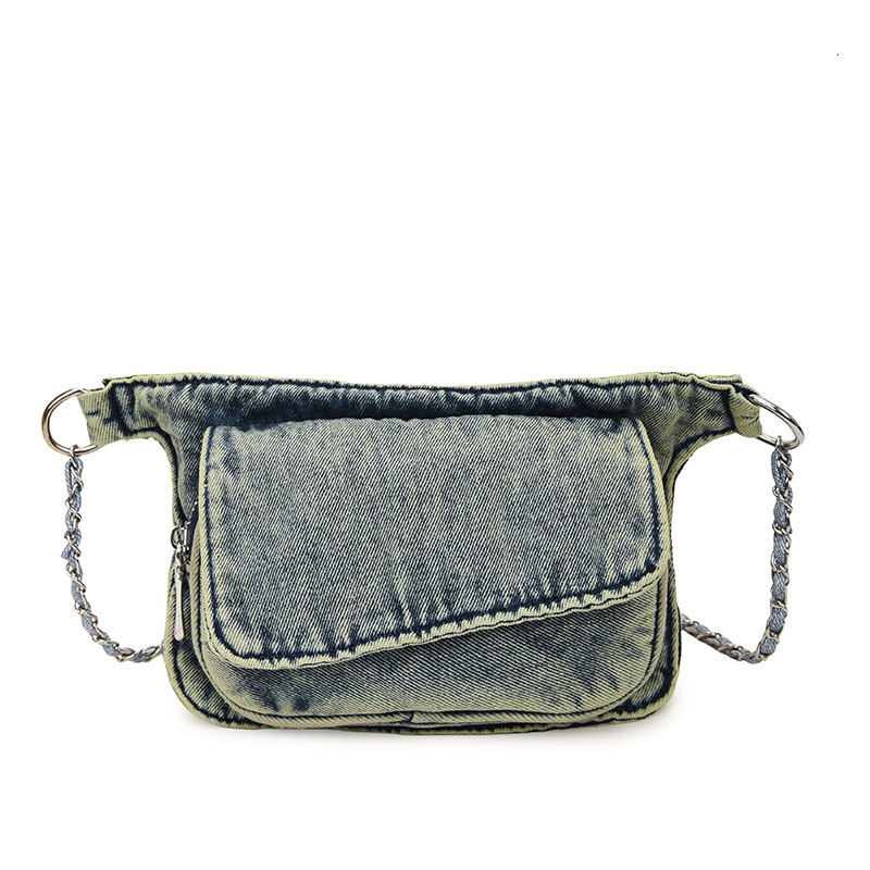 Korean Style Denim Casual Crossbody Women Underarm Motorcycle Summer New Multi-Pocket Shoulder Bag