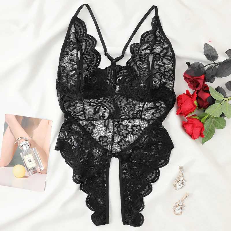 Exotic Costume Teddies Woman Sexy Lingerie Crotchless Sex Underwear Porn Babydoll Dress Hollow Hot Lace Sexy Bodysuit PijamaXJ250812