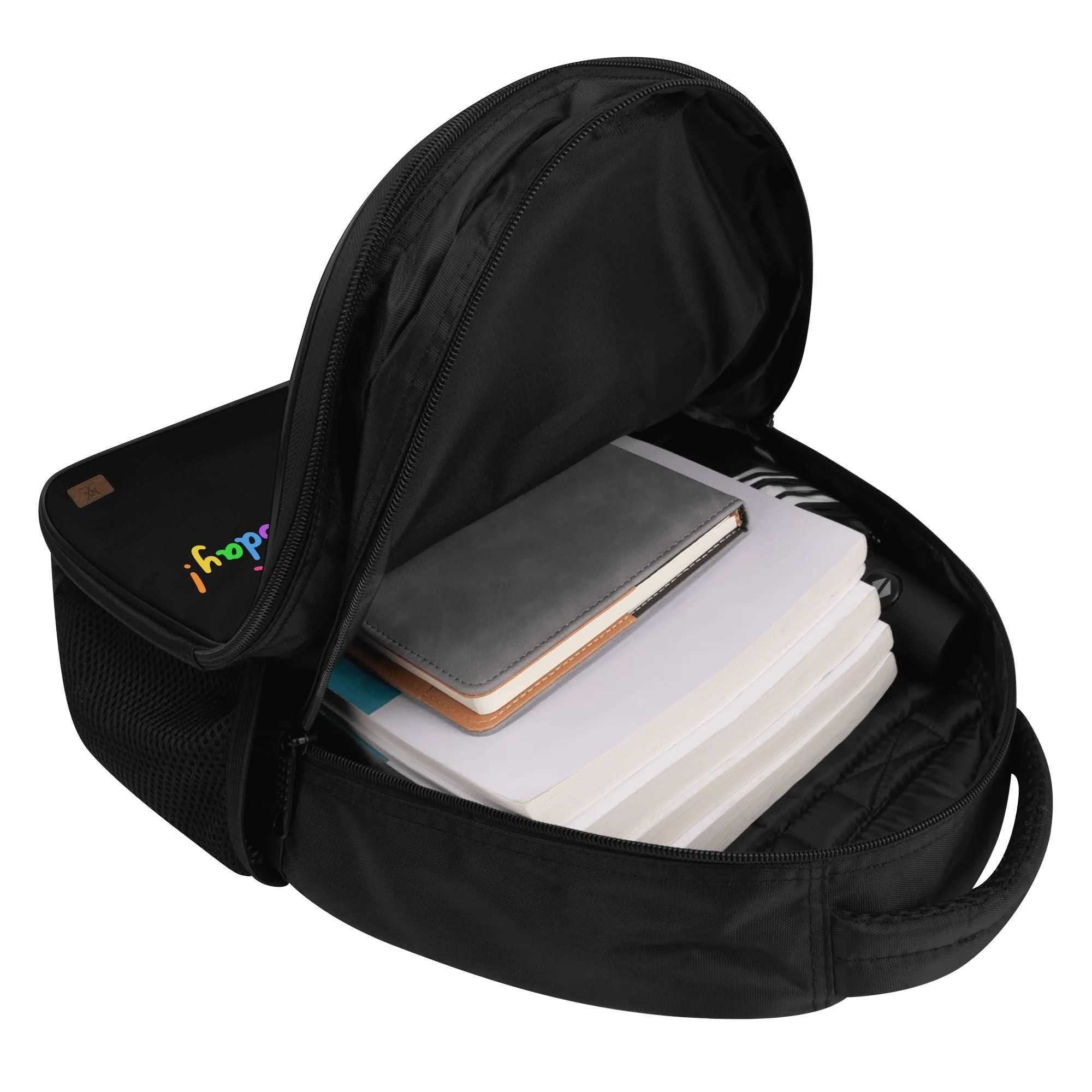 NXY Black School Bag College Bookbag Rainbow Letter Laptop Computer Bag Travel Backpacks Hiking Camping Daypack For Men Boys Students