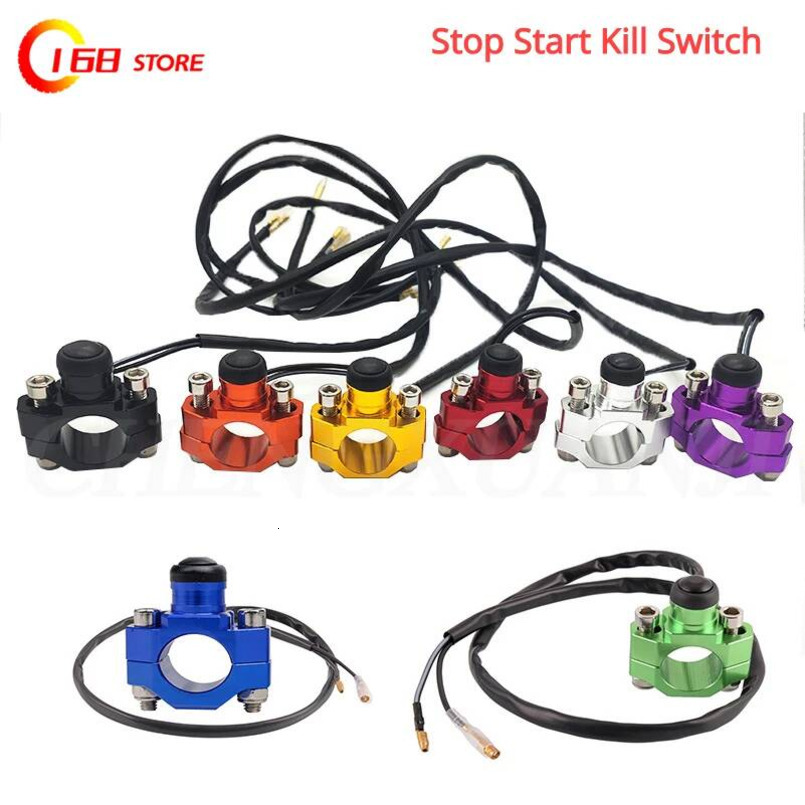 CNC Universal Motorcycle Engine Stop Start Kill Momentary Push Button Switch For CRF250 CRF450