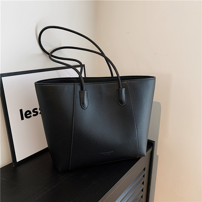 Large Capacity Soft Surface New Solid Color Fashion Casual Commuting Simple Style Single Shoulder Tote Bag for Women ddmymarket