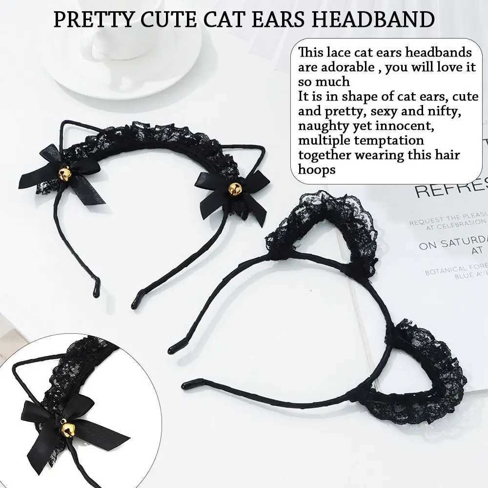 ute Lace Black Cat Ears band Wen Girls Hair Hoop Party Decoration Sexy Lovely Cosplay Halloween Costume Hair Accessories X250812