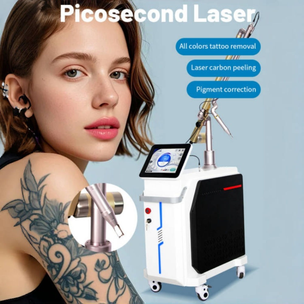 New 2025 Vertical Picolaser Q Switched Pico Laser 1064nm 755nm532nmwavelength Picosecond Depigmentation Tattoo Removal Machine