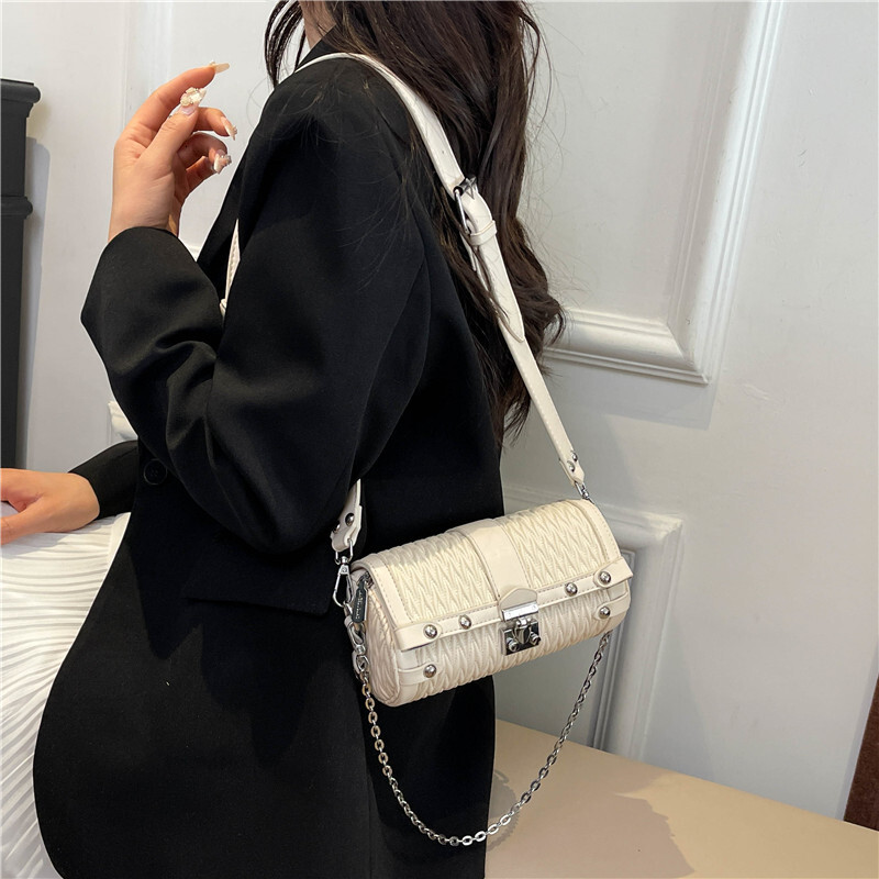 Textured Box New Women's Personality Snake Skin Pattern Shoulder Colorful Contrast Crossbody Bag