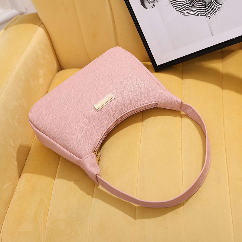 Lychee Pattern Underarm Women S Single Shoulder Bag New Street Fashion Lined Handbag