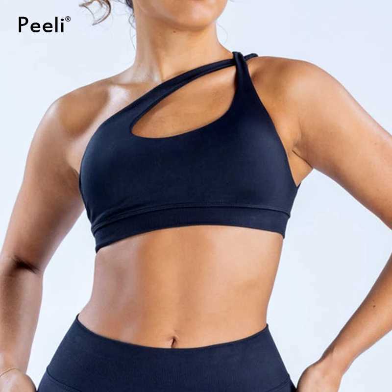 Fitness Sports Bra Women Clothes Padded Bra Backless Gym Crop Top Seamless Workout Bras Fitness Single Strap Tops Z250812