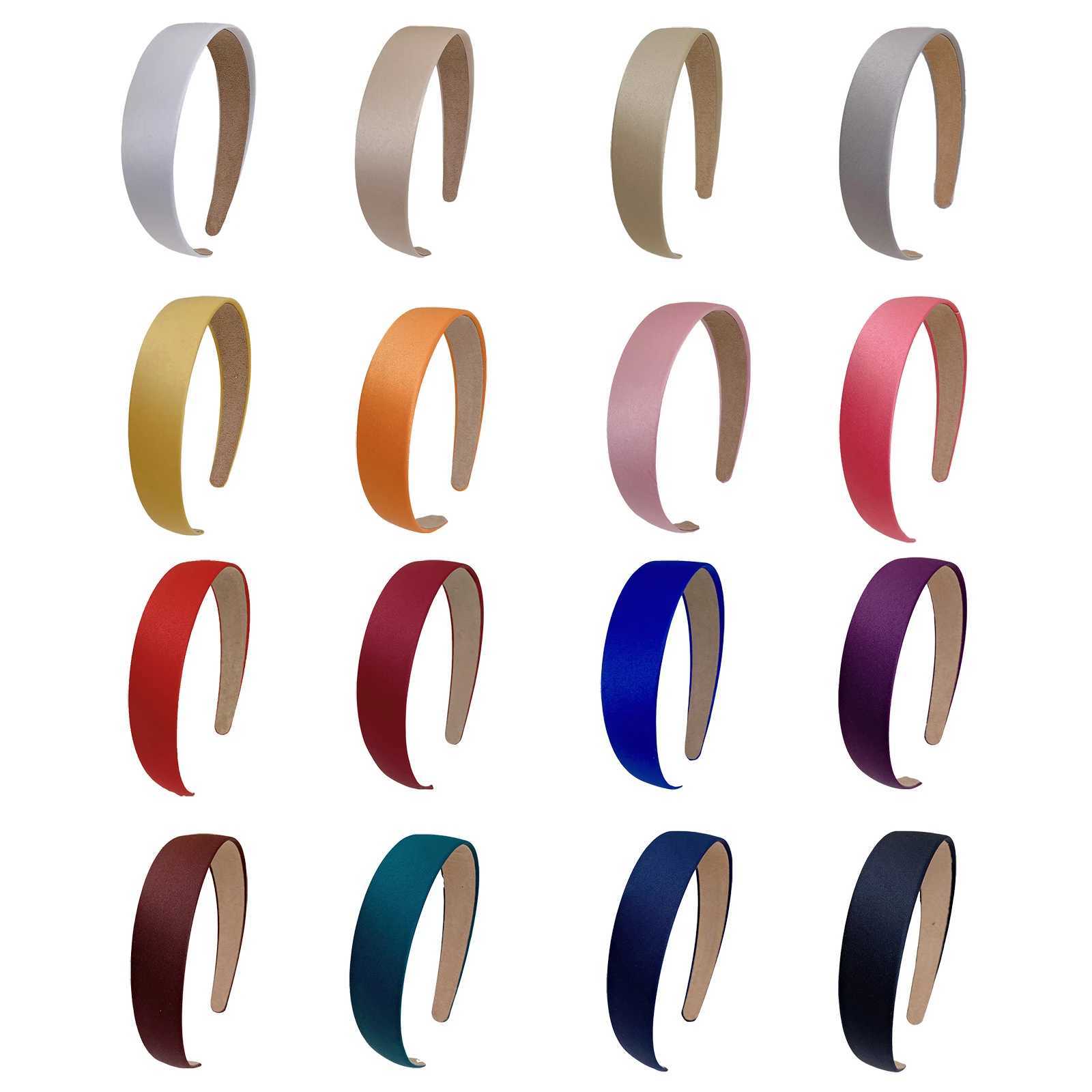 3/set Matte Satin Bands DIY Basic Hair Hoop for Women Colorful Wide Non-Slip Bands Hair Accessories X250812