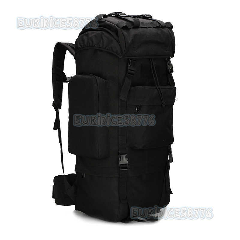 65l Large Capacity Mountaineering Bag Outdoor Supplies Camping Bag Hiking Waterproof Cover Camouflage Backpack H250811