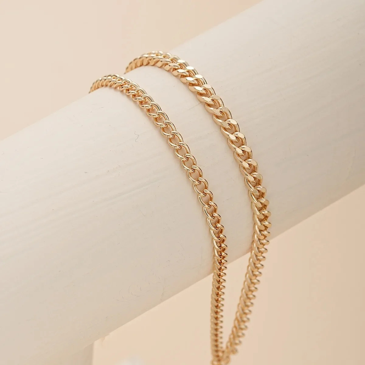 Gold Ankle Bracelets for Women K Gold Plated/Silver Anklets for Women Waterproof Minimalist Cuban Link Anklets Set Gift 250812