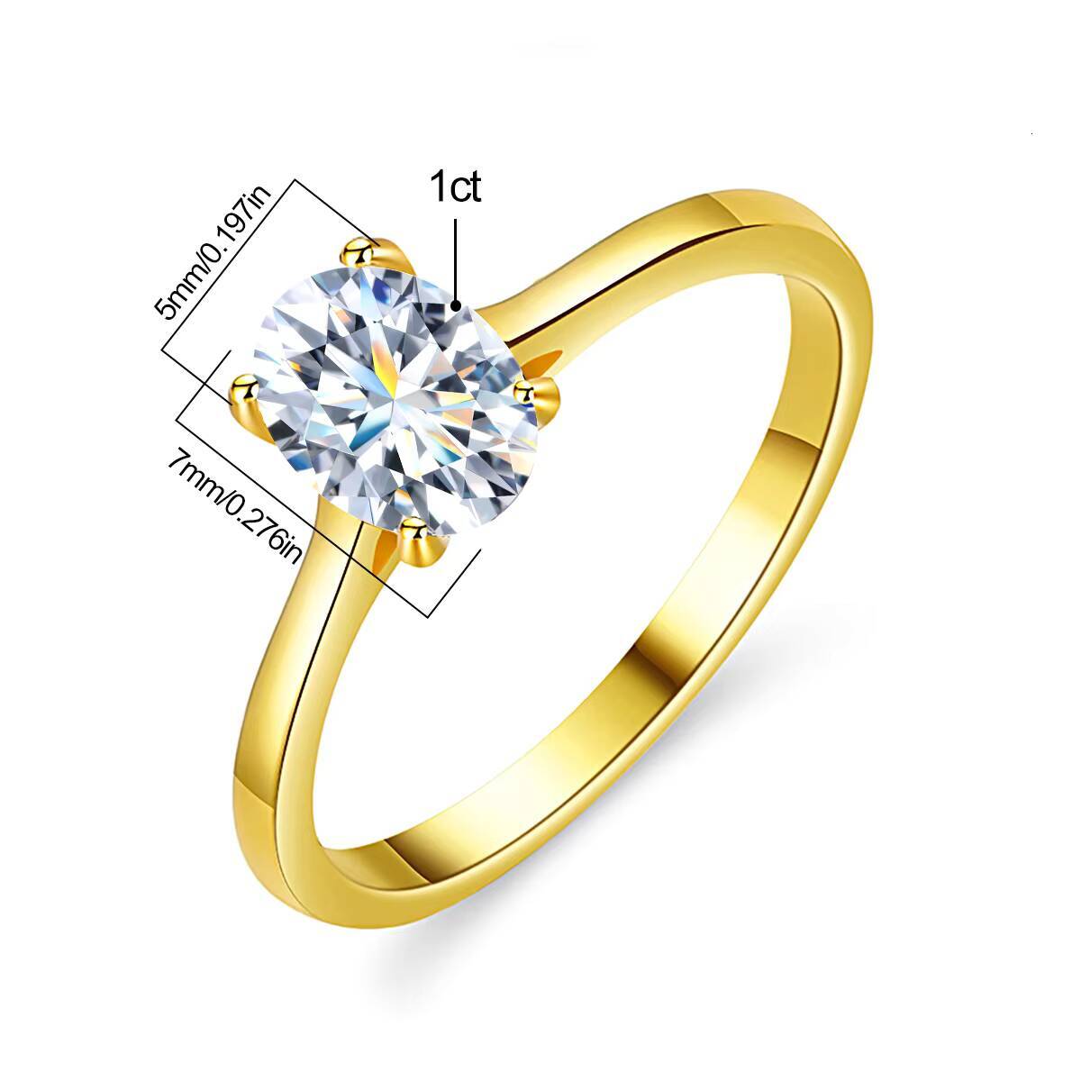 Gra Certified Real 12CT Oval Cut Moissanite Ring 925 Sterling Silver 18K Gold Wedding Diamond for Women Engagement Bride Jewelry