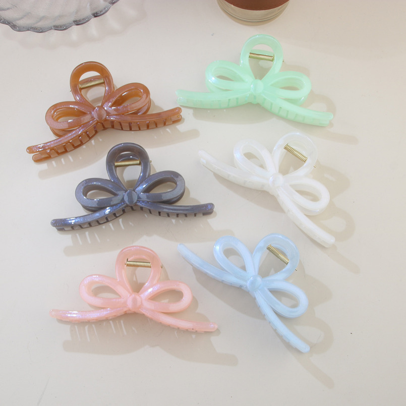 New High-End Bow Large Claw for Women, Back of Head Clip, Shark Clip Hair Accessory, Hairpin