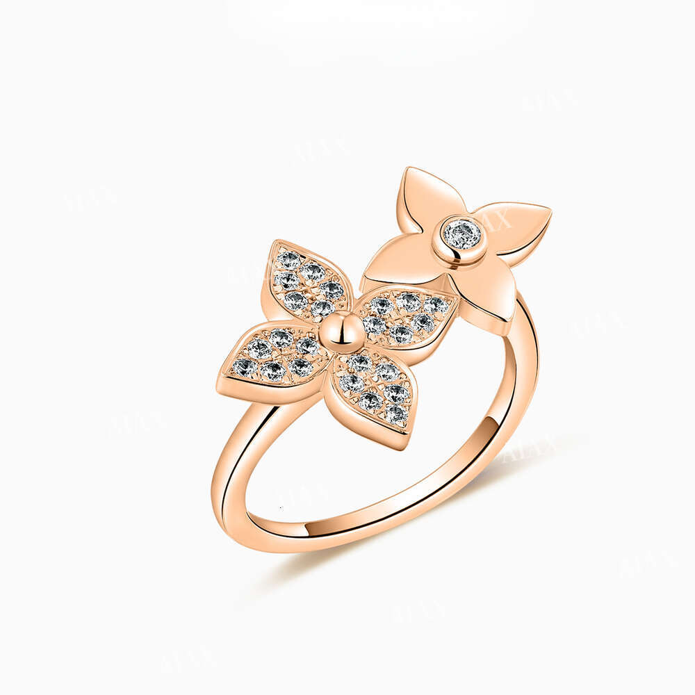 TWINS LULULight Luxury Elegant Fashion Versatile Double Flower Ring TSS7451