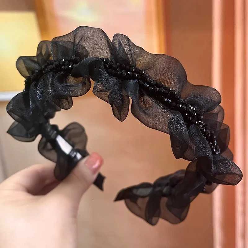 Temperament Mesh Hoops Band Hair Wan Crystal Hair Bands For Girls Hair Clips For Washing Face New In Hair Accessories X250812