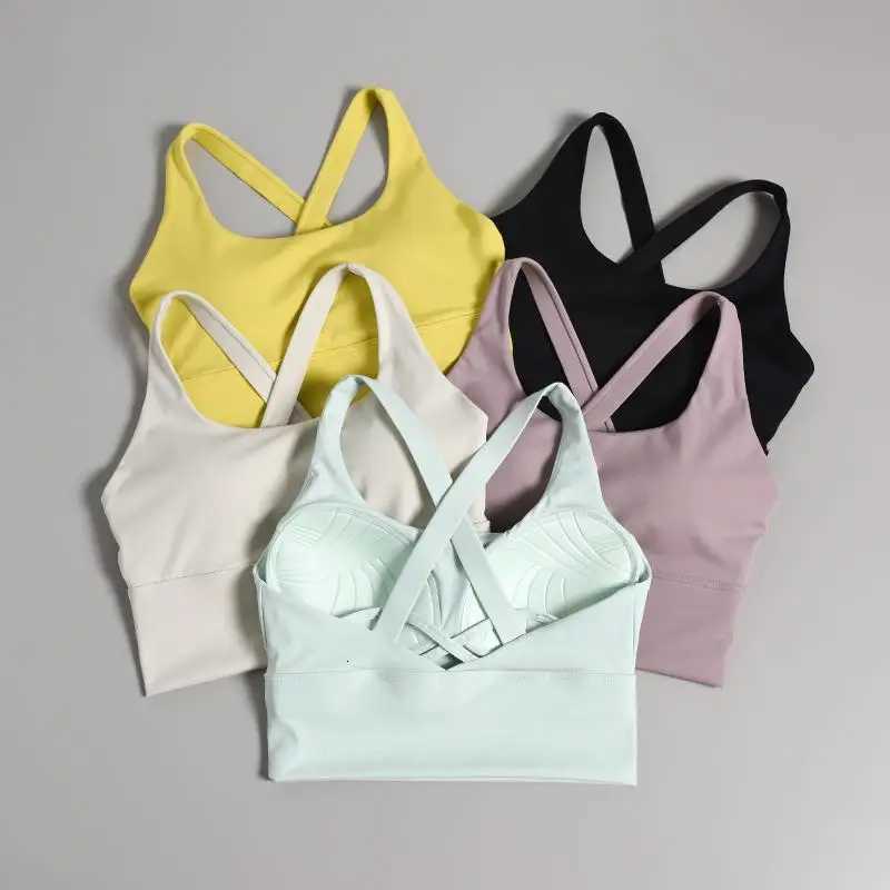 Integrated Fixed Cup Bra for Women Running Fitness Beautiful Back Skipping Rope Clothes Professional Sports Vest Linge Z250812