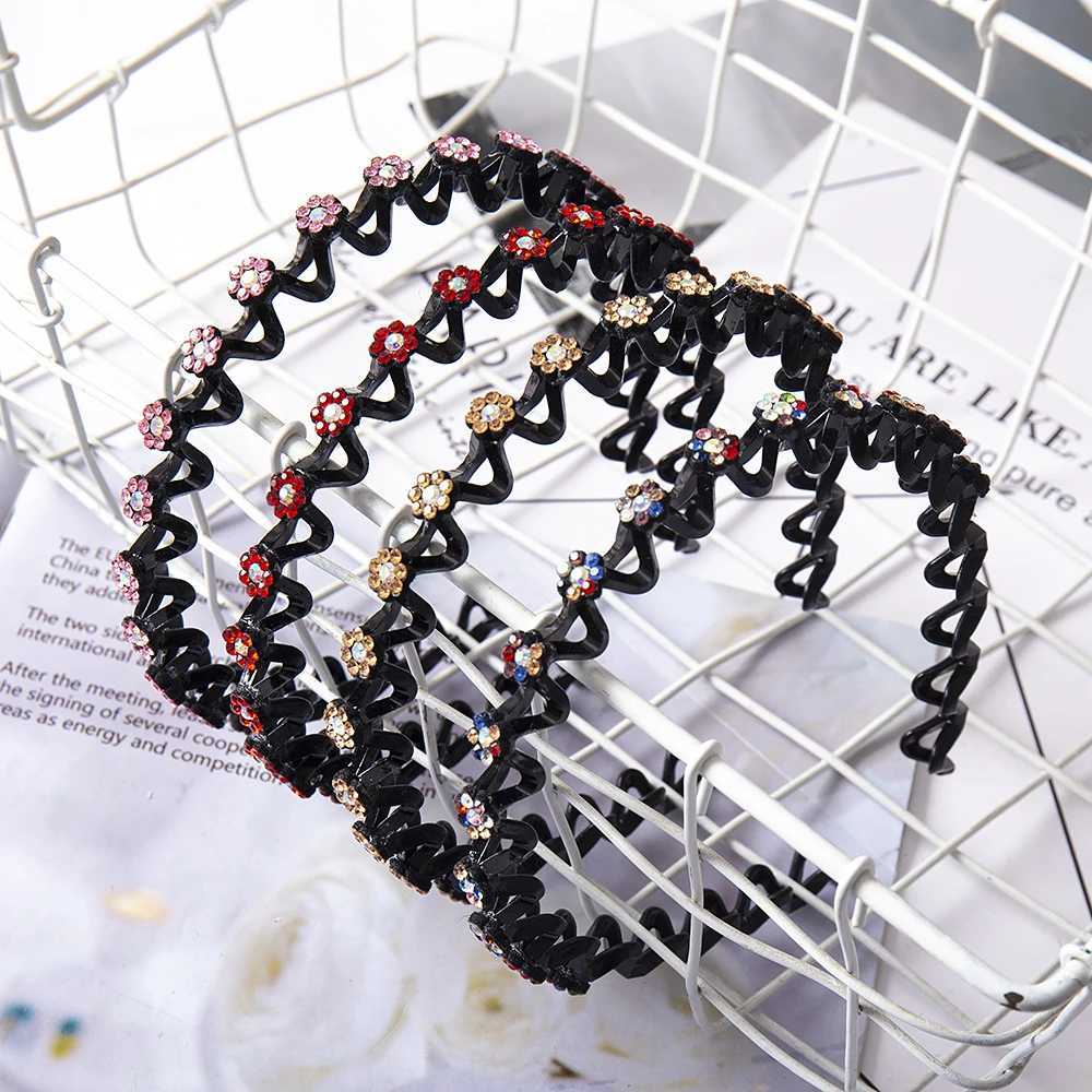 Fashion Small Flower Non-Slip Band Rhinestone Hairbands Elastic Wen Hair Hoop Bands Bezel Girls Hair Accessories Dress X250812