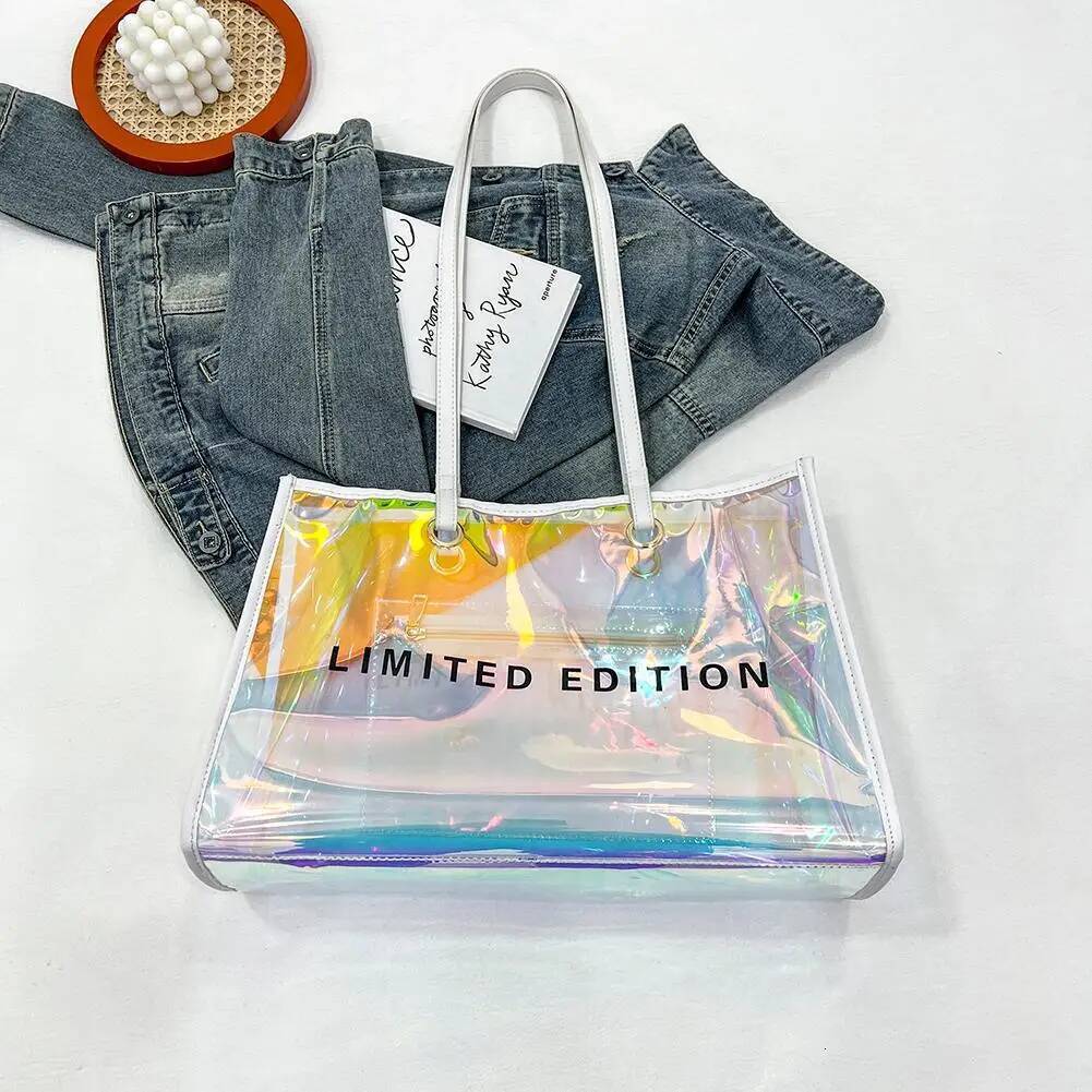 Fashion PVC Transparent Shoulder Bag Lady Small Handbag for Ladies Women Outdoor Shopping Traveling