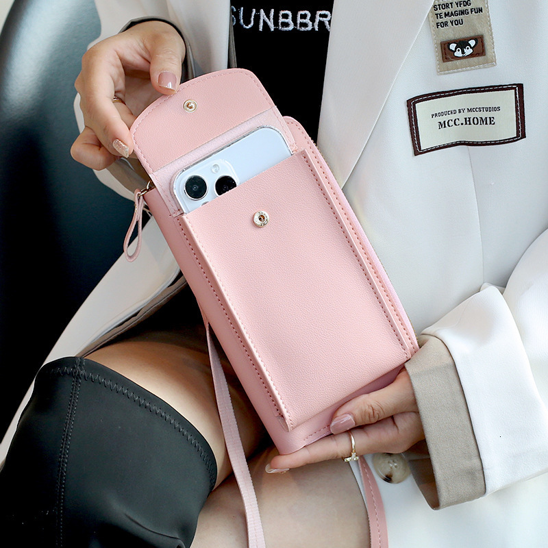 New Mini Phone Bag for Women Korean Style Simple Fashion Vertical Shoulder Crossbody Ladies Coin Purse