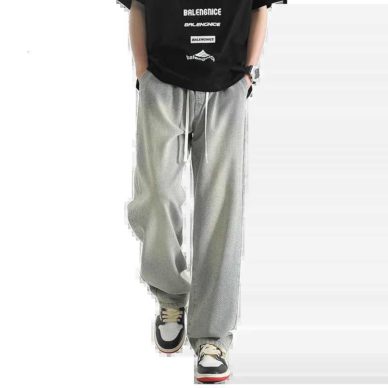 2025 Spring/Summer New Retro Mens Loose Jeans Korean Fashion Starry Sky Pattern Straight Tube Casual Pants Mens High Street Style W250812