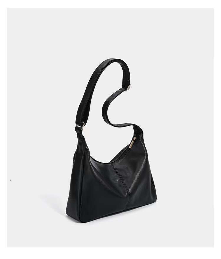 2025 Classic Soft Leather Lazy Style Tote High-End Feel Single Shoulder Handbag Large Capacity Underarm Bag