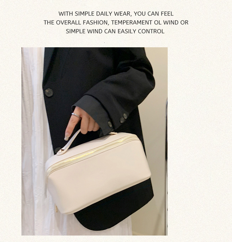 Trendy Portable Women's Handbag Large Capacity Multifunctional Toiletry Pillow Makeup Bag for Women