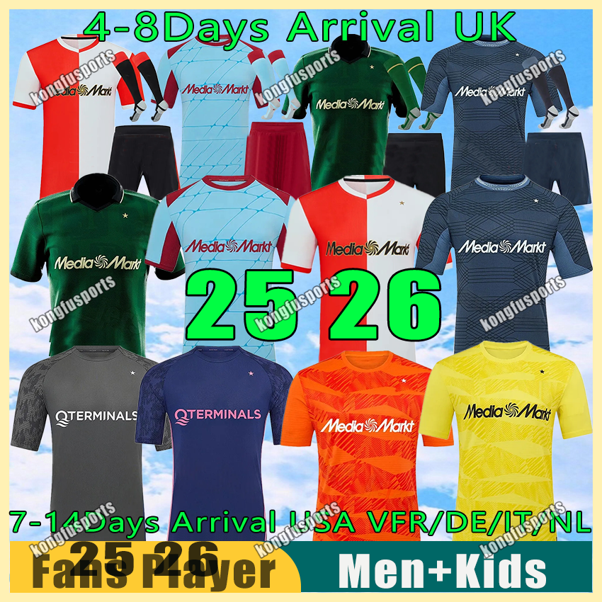 feyenoords 25 26 kit Soccer Jerseys Home KOKCU away Gimenez Danilo away TRAUNER kids feyenoords football shirt KIDS HARTMAN GIMENEZ PAIXAO TAABOUNI TIMBER Jersey