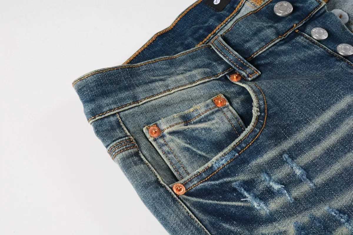 American Jeans High Street Ripped Blue Jeans 9055 Pants X250812