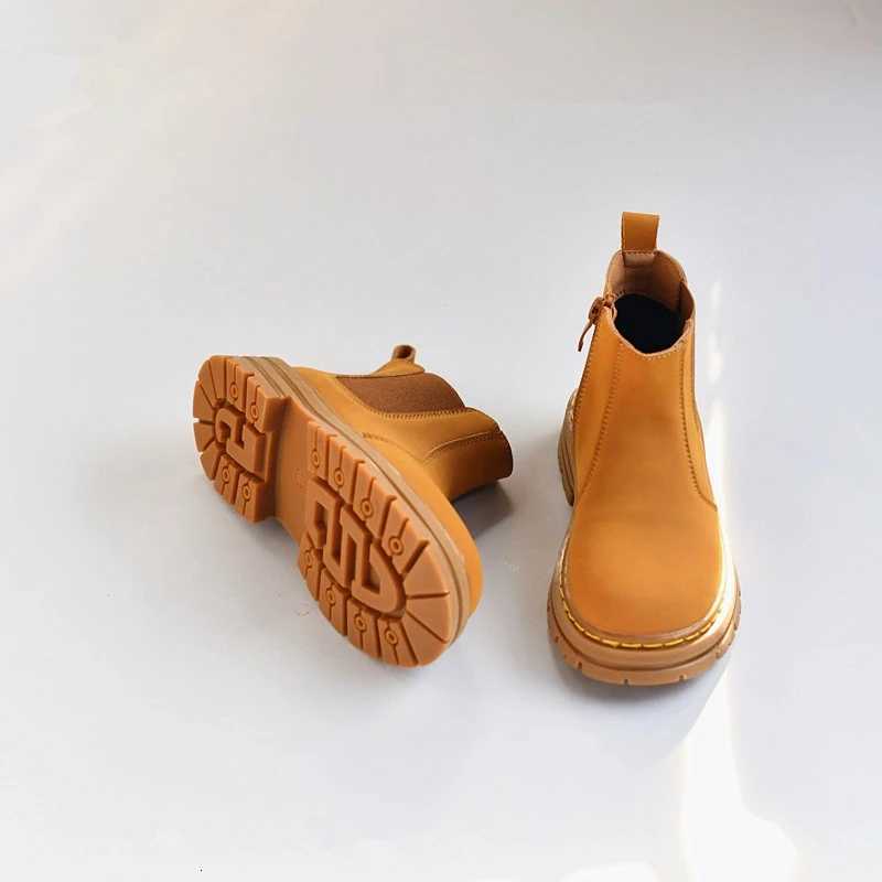 Genuine Leather Childrens Riding Boots Soft Cowhide Autumn Winter Girls Snow Boots Fashion Baby Boys Boots Kids Casual Shoes XJ250812