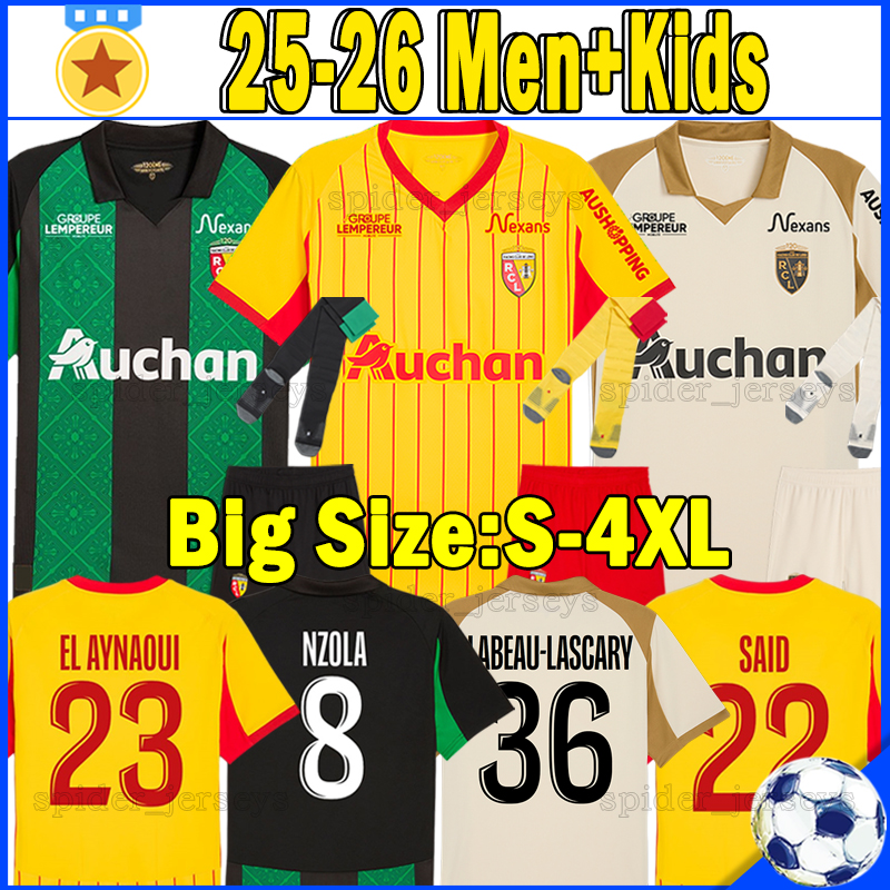 XXXL 4XL 25 26 maillot RC LeNs soccer jerseys retro 1997 EL AYNAOUI NZOLA KOYALIPOU 2025 2026 LABEAU-LASCARY KHUSANOV FULGINI MACHADO SAID Football Shirts kids kits