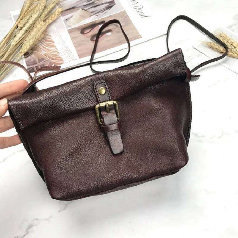 Soft Genuine Women Messenger Female Real Leather Crossbody Shoulder Bags Small Handbag Retro Phone Bag For Girls