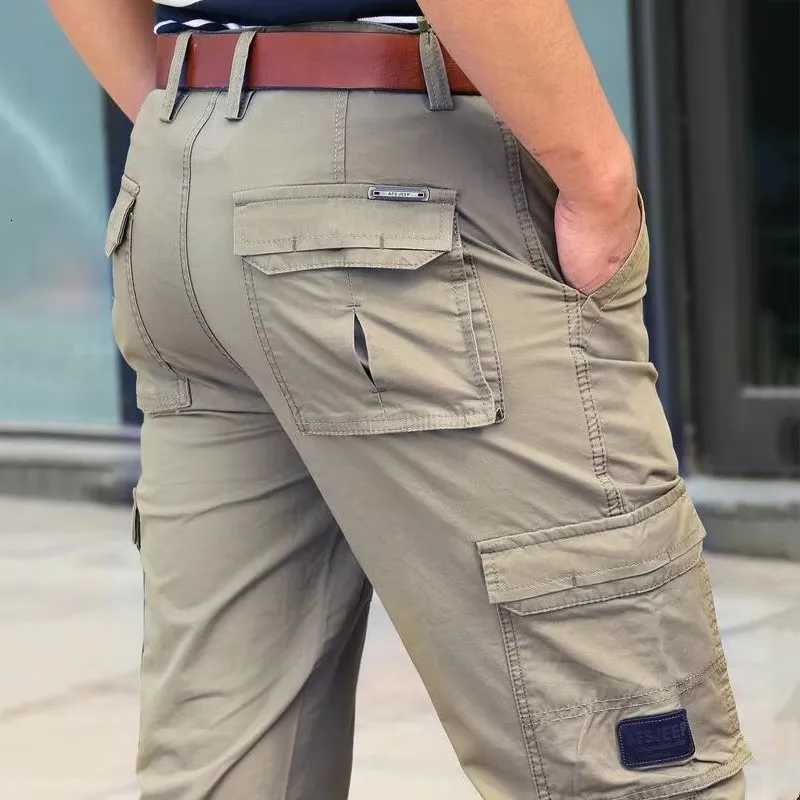 Multi Pocket Work Cotton Long Trousers Tactical Military Cargo Pants Men SWAT Special Forces Army Combat Casual Thin Pants X250812