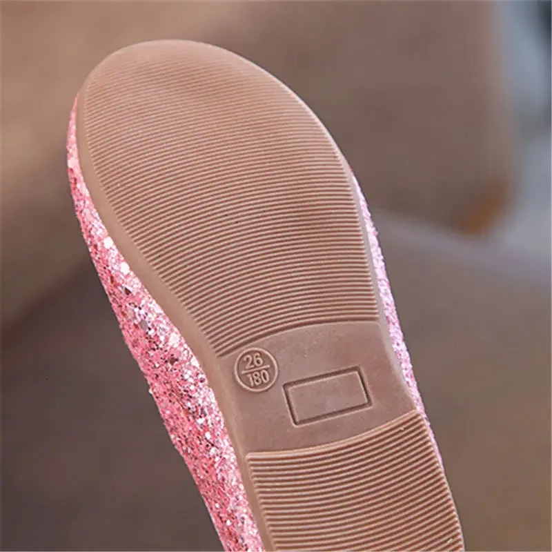 Girls Princess Shoes Spring Autumn Baby Soft Sole Dance Ballet Flats Three Color Kids Pink Bling Cute Footwear 26-35 250811
