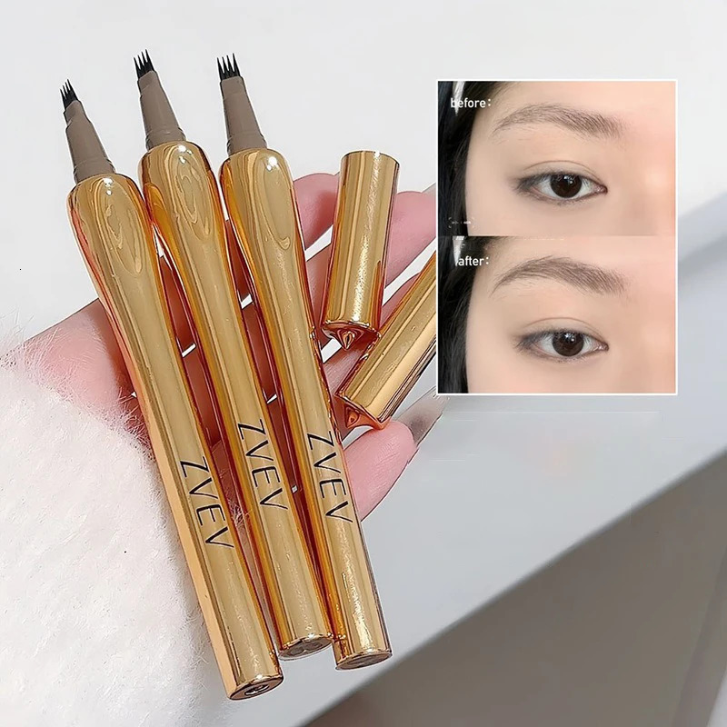 Four Fork Brow Pencil Wild Natural Eyebrow Waterproof Sweatproof Long Lasting Liquid Eyebrow Pencil Eyebrow Tint Makeup Cosmetic 250809