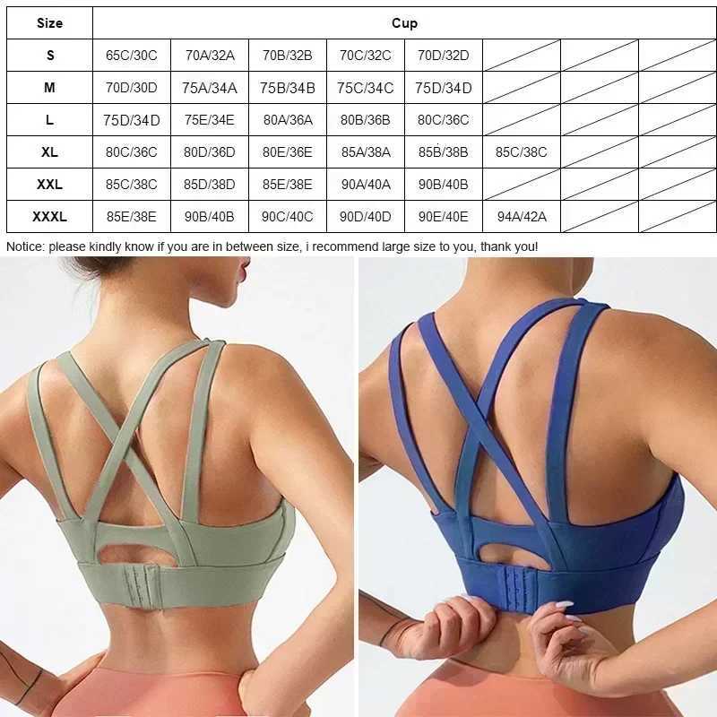 Cloud Hide Plus Size Bra Sexy Back Sports Top for Women Fitness Push Up Gym Workout Running Shirt Shockproof Athletic Vest Z250812