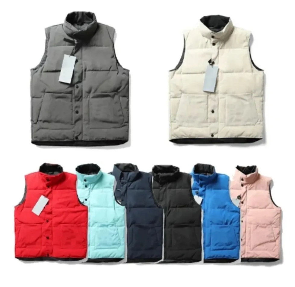 Winter gilet mens vest designer down jacket luxury man woman feather filled material coat embroidered badge warm outerwear full label jackets pop couple coats 7421