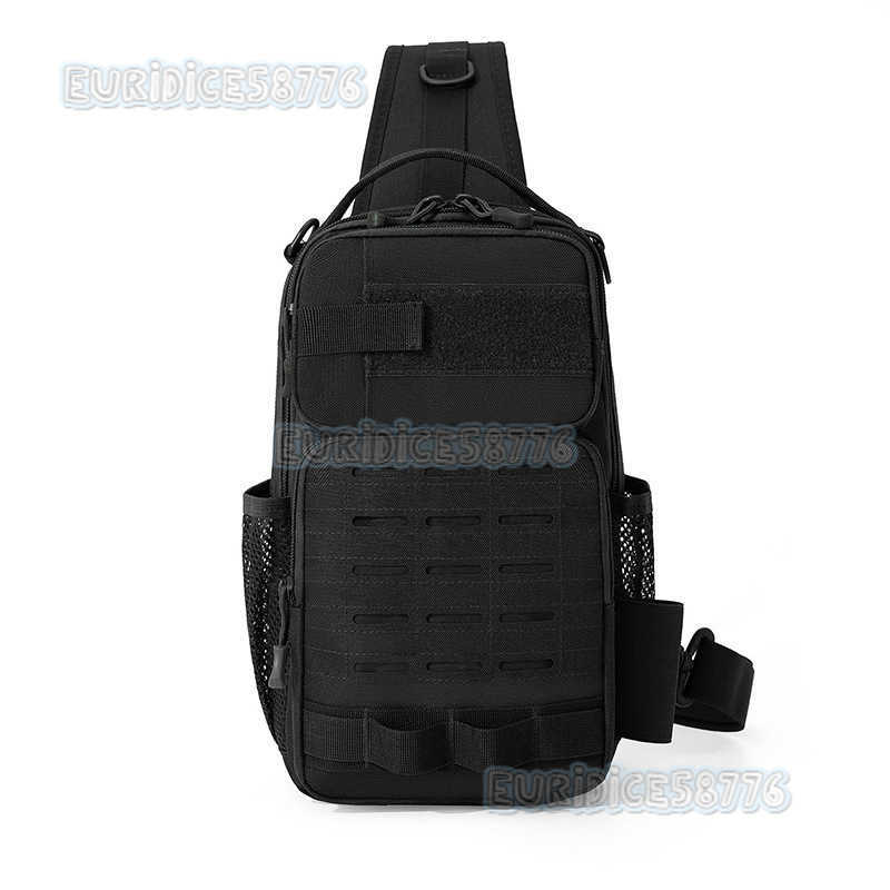 New Laser Cut Shoulder Bag Outdoor Travel Crossbody Bag Sports Cycling Small Bag Multifunctional Tactical Slingshot Bag H250811