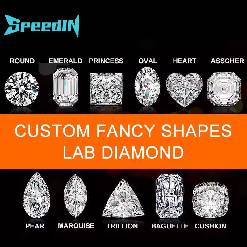 SPEEDIN High Jewelry IGI GIA Certified Customization 2 CT Radiant Diamond Ring Lab Grown Diamond Engagement Ring