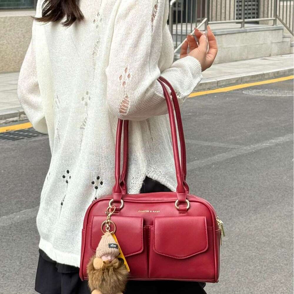 Korean Style Single Shoulder Underarm 2025 New Summer Simple Fashion Handheld Cute Commuter Casual Tote Bag