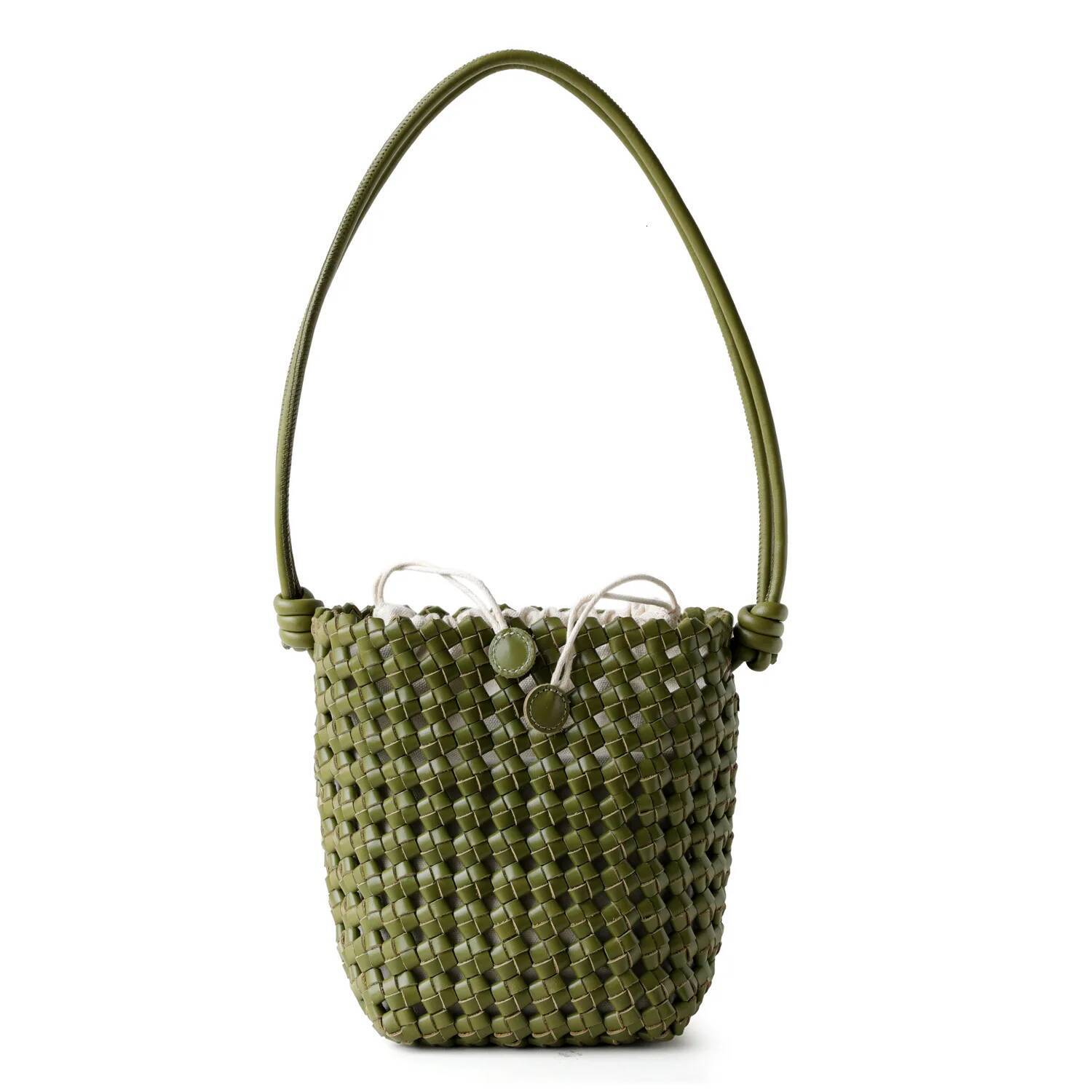 French genuine leather hand-woven new niche head layer vintage cowhide hollow mini women's one-shoulder crossbody bag high-quality