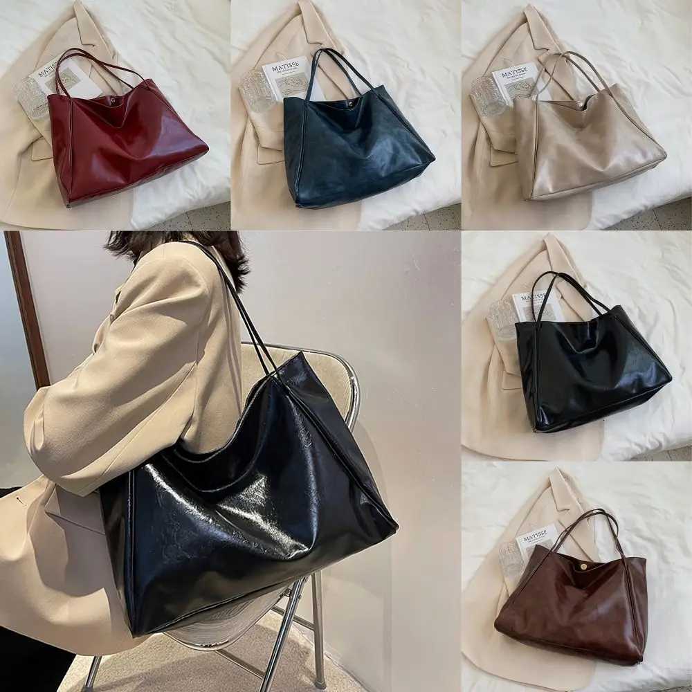 PU Tote Bag Trendy Large Capacity All-match Shopping Bag Commuting Bag for Daily Life Z250812