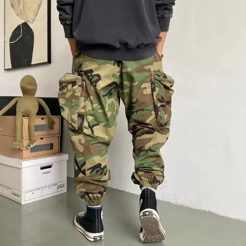 Men Harem Pants Fashion Tactical Camouflage Large Pocket Multifunctional Loose Outdoor Casual Sports Jogging Training Wear X250812