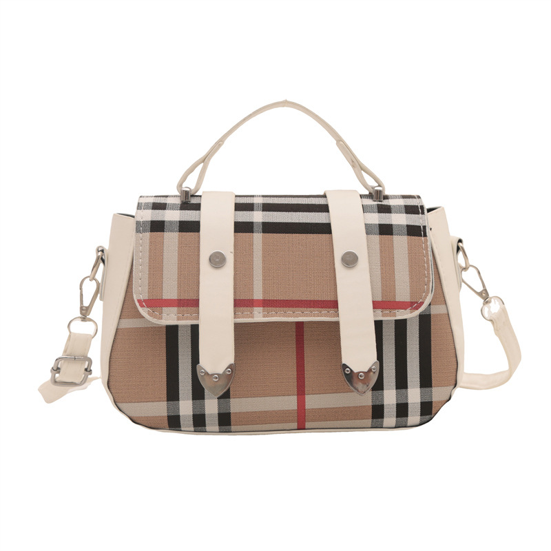Popular fashion contrast plaid armpit small square bag summer new Korean shoulder bag fashionable handbag for women2025