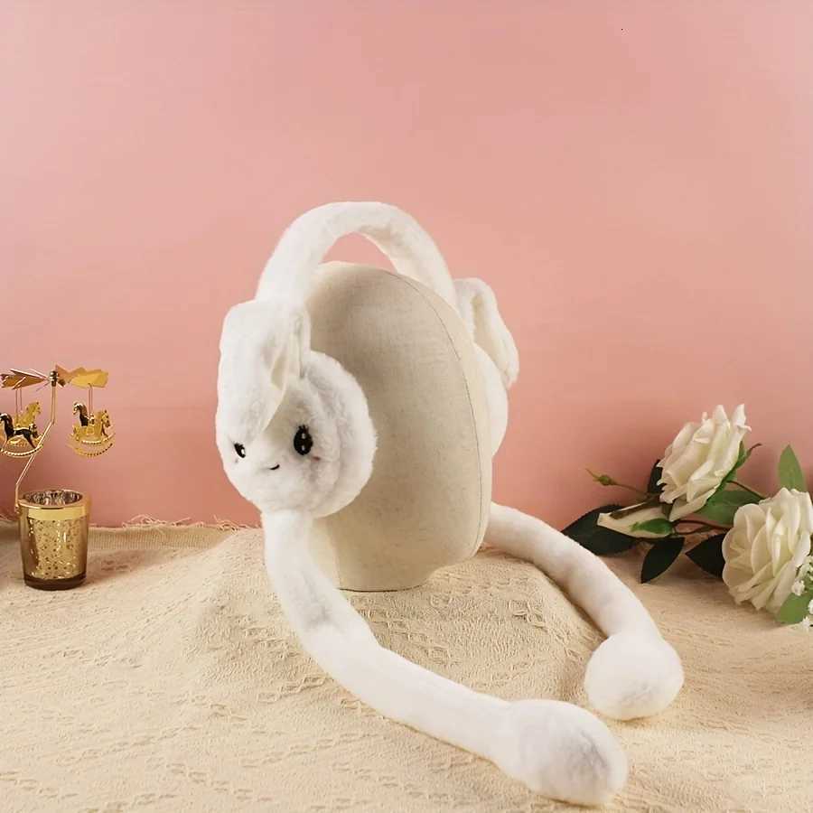 Cartoon Bunny Ear Warmers Plush Knitted Stretchable Polyester Headband Ear Muffs Hand Wash Reusable Cozy Ear Covers for Winter XJ250812