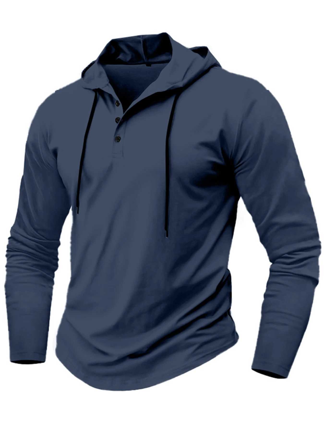 Mens Outdoor Sports Hoodies Men Slim Fit Long Sleeved Drawstring Hooded T Shirt Breathability Casual Sweatshirts Hoodie Tee Y250811