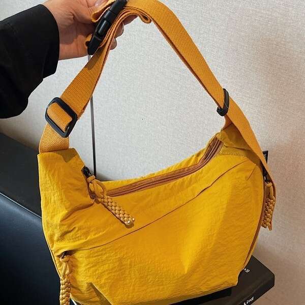 Fashion Cloth Single Shoulder for Female Students 2025 Summer New Casual Tote Large Capacity Class Dumpling Bag