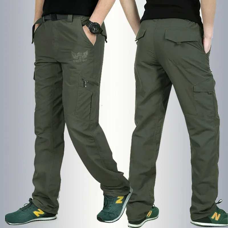 Army Military Tactical Cargo Pants Men Waterproof Quick Dry Breathable Lightweight Long Trousers Men Casual Slim Thin Trousers X250812