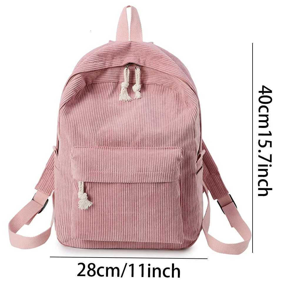 Personalized Corduroy Schoolbag Backpack Training Anti-theft Shoulder Bag For Teenager Knapsack Unisex Classic Campus Port Y250811