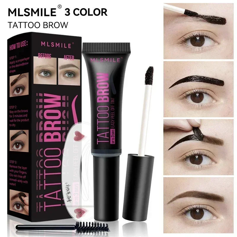 Tearing Eyebrow Gel Makeup Semi-anent Waterproof Long Lasting Tattoo Tint Sweatproof Peel Off Dye Eyebrow Cream Cosmetic 250809